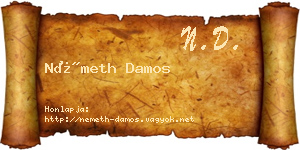 Németh Damos névjegykártya